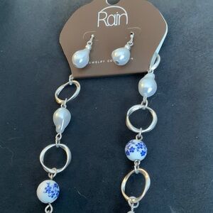 Rain - Silver, Pearl, and Blue Jewelry Set
